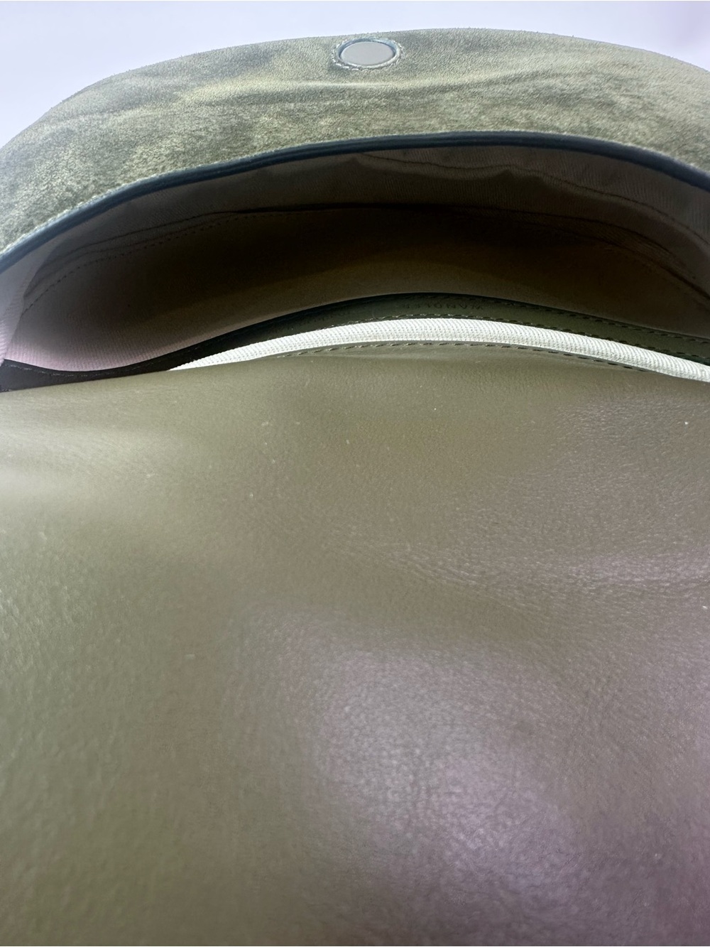 NEW WANDLER KATE SUEDE LEATHER CROSSBODY BAG OLIVE GREEN - Picture 9 of 12